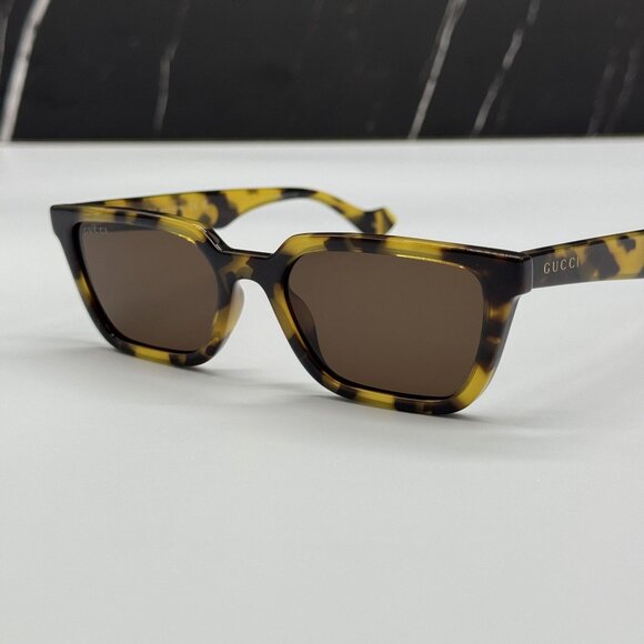 NEW GUCCI SUNGLASSES GG1539S 005 HAVANA UNISEX EYEWEAR - Picture 5 of 10